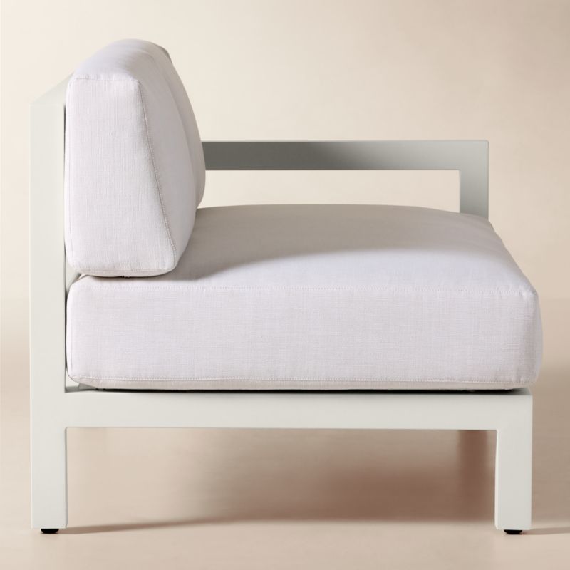 Bay Ivory Aluminum Outdoor Right-Arm Sofa with Ivory Cushions - image 3 of 9