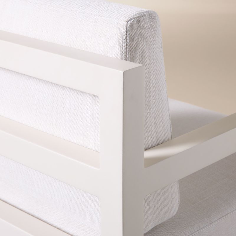 Bay Ivory Aluminum Outdoor Dining Armchair with Ivory Cushions Set of 4 - image 4 of 7