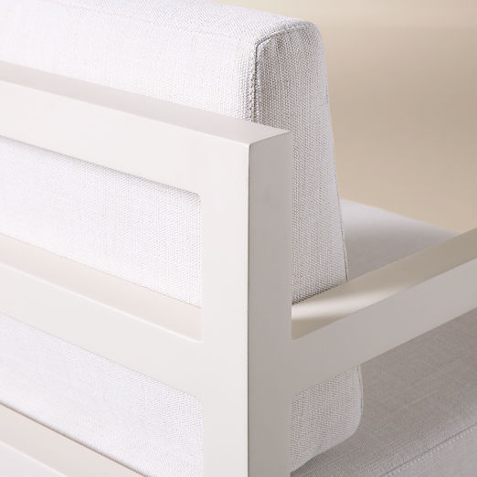 Bay Ivory Aluminum Outdoor Dining Armchair with Ivory Cushions Set of 4