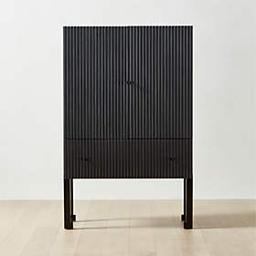 Cb2 rattan on sale bar cabinet