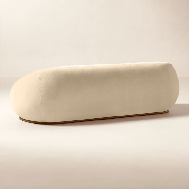 Baza 98" Ivory Velvet Sofa by Casa Dean by Swizz Beatz - image 3 of 7
