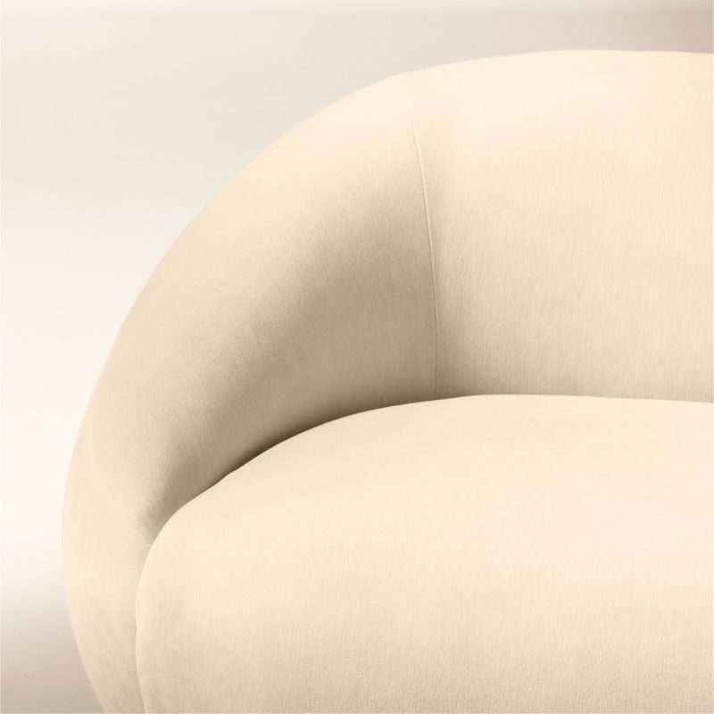 Baza 98" Ivory Velvet Sofa by Casa Dean by Swizz Beatz - image 5 of 7