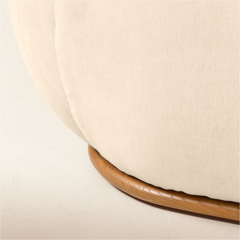 Baza 98" Ivory Velvet Sofa by Casa Dean by Swizz Beatz - image 4 of 7