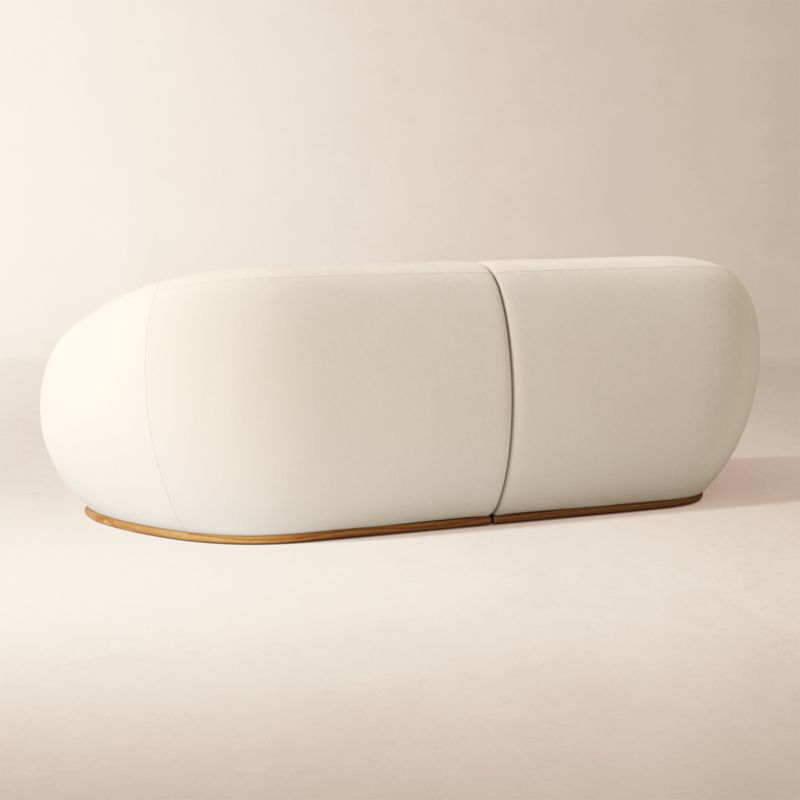 Baza Ivory Velvet 2-Piece Sectional Sofa by Casa Dean by Swizz Beatz - image 4 of 7