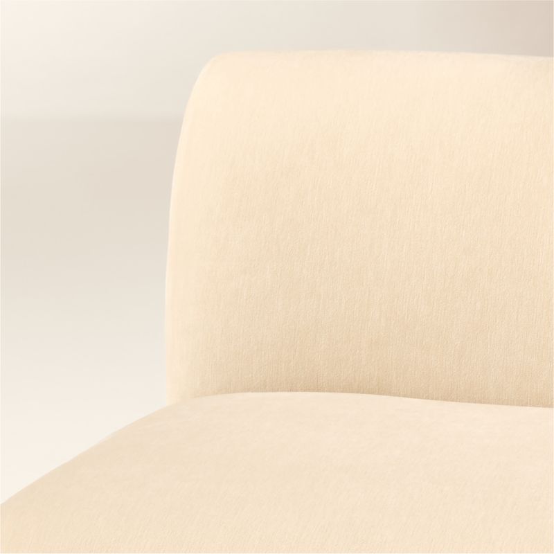 Baza Ivory Velvet Armless Chair by Casa Dean by Swizz Beatz - image 6 of 9
