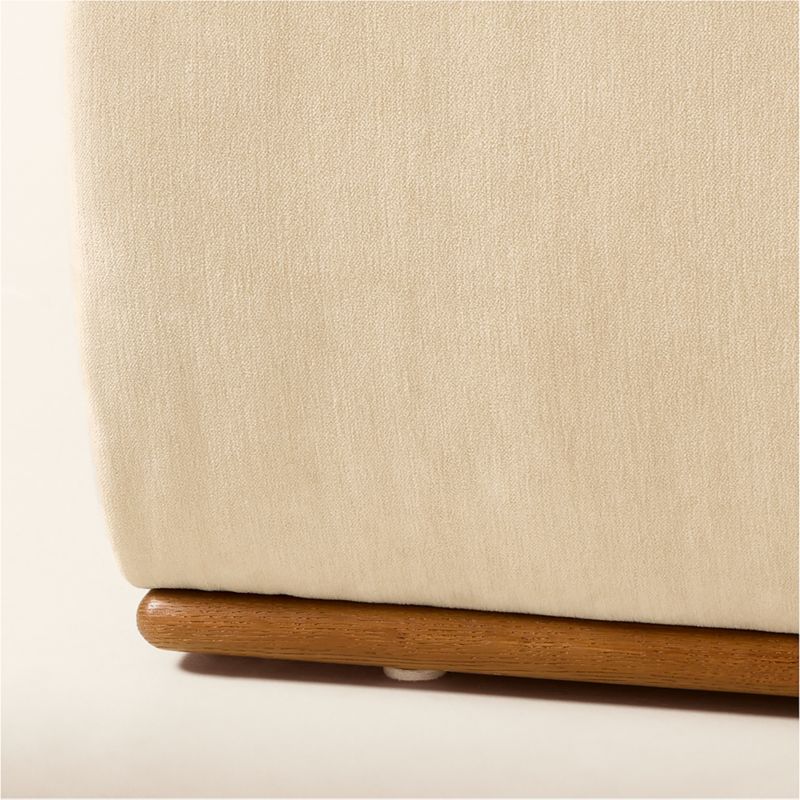 Baza Ivory Velvet Armless Chair by Casa Dean by Swizz Beatz - image 5 of 9