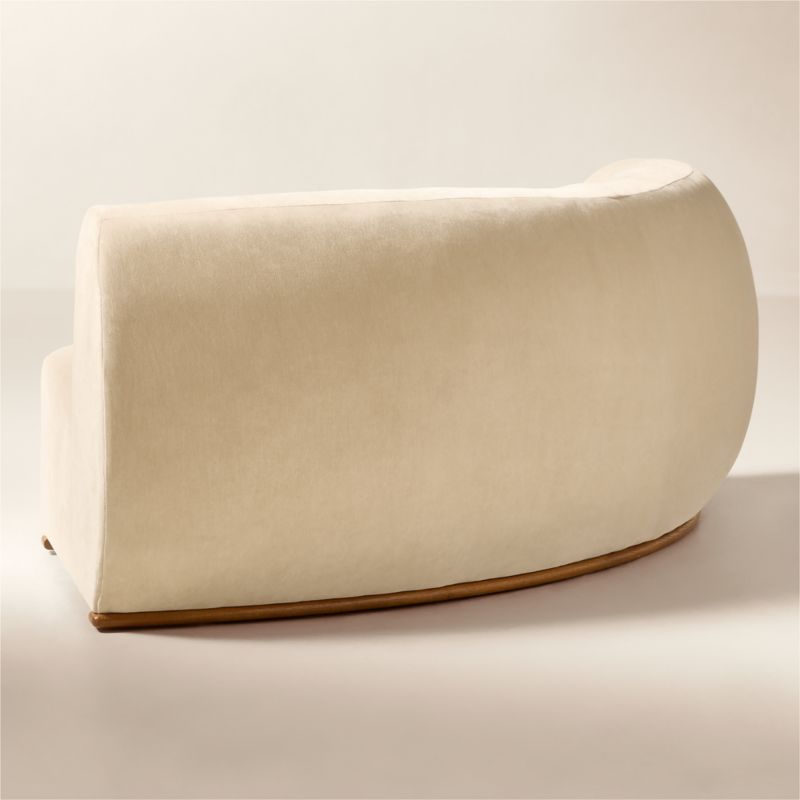 Baza Ivory Velvet Corner Chair by Casa Dean by Swizz Beatz - image 4 of 9