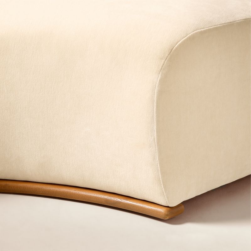 Baza Ivory Velvet Corner Chair by Casa Dean by Swizz Beatz - image 5 of 9