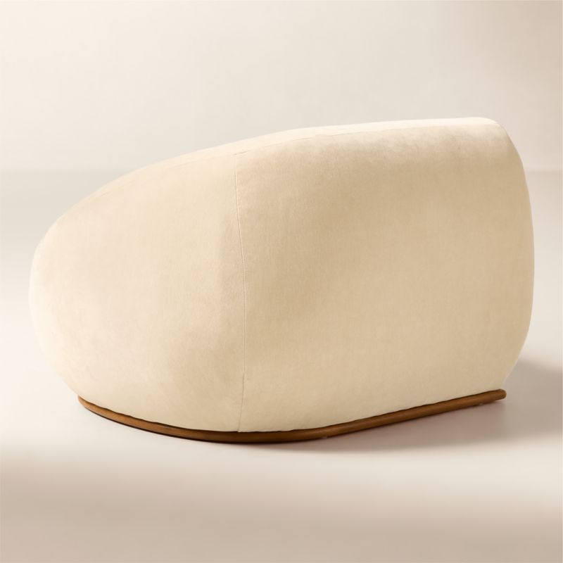 Baza Ivory Velvet Right Arm Chair by Casa Dean by Swizz Beatz - image 4 of 9