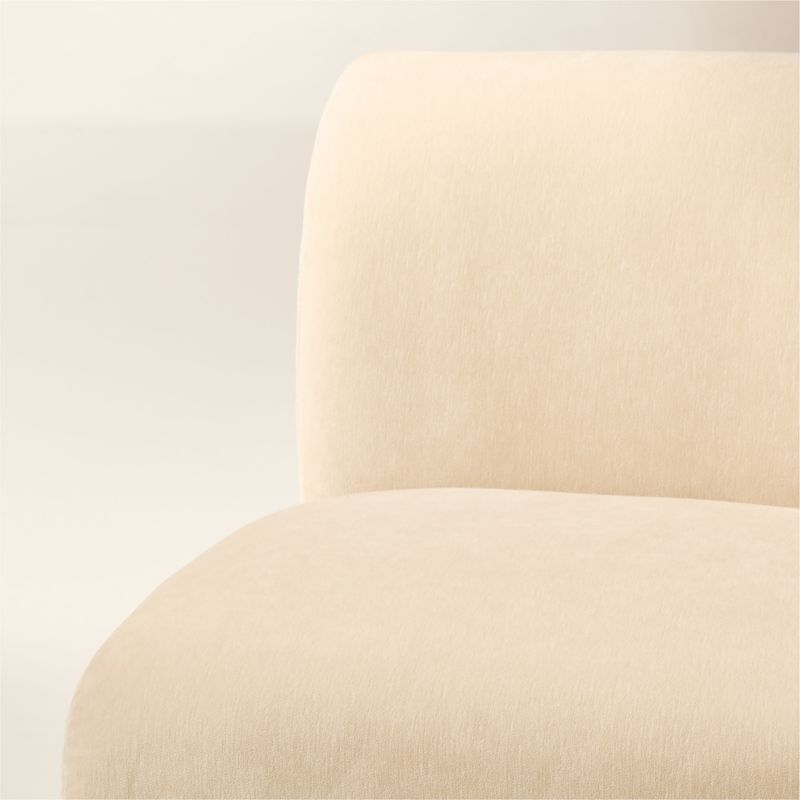 Baza Ivory Velvet Right Arm Chair by Casa Dean by Swizz Beatz - image 6 of 9