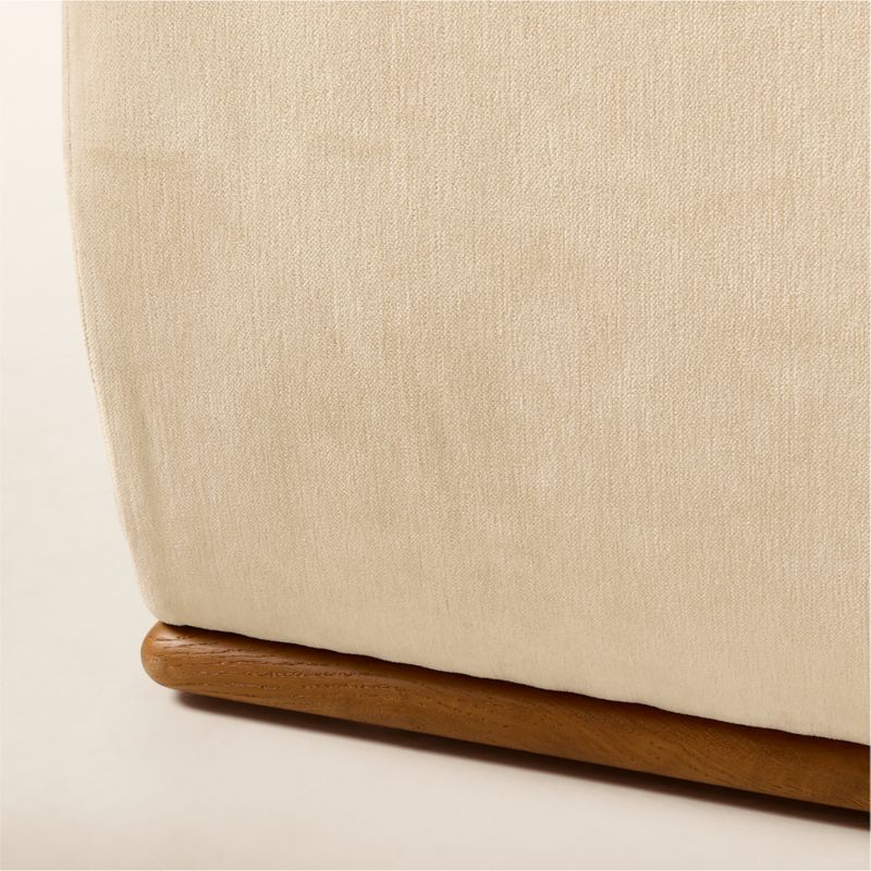 Baza Ivory Velvet Right Arm Chair by Casa Dean by Swizz Beatz - image 5 of 9