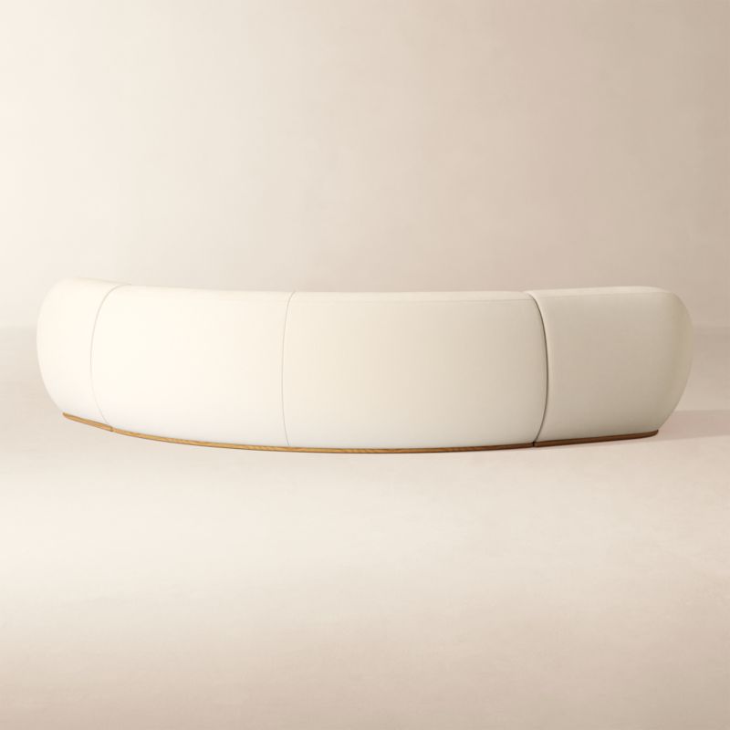 Baza Ivory Velvet 3-Piece L-Shaped Sectional Sofa by Casa Dean by Swizz Beatz - image 4 of 7