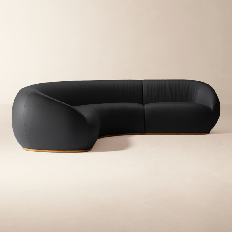 Baza 3-Piece Leather L-Shaped Sectional Sofa by Casa Dean by Swizz Beatz - image 0 of 5
