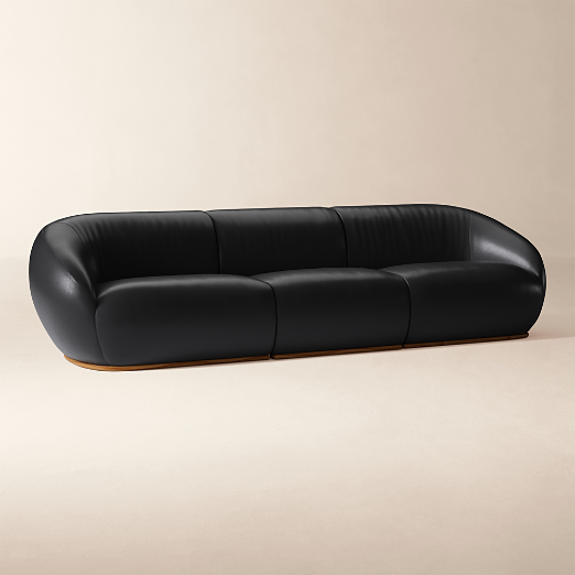 Baza 3-Piece Leather Sectional Sofa by Casa Dean by Swizz Beatz
