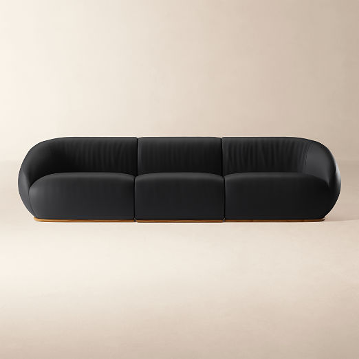 Baza 3-Piece Leather Sectional Sofa by Casa Dean by Swizz Beatz