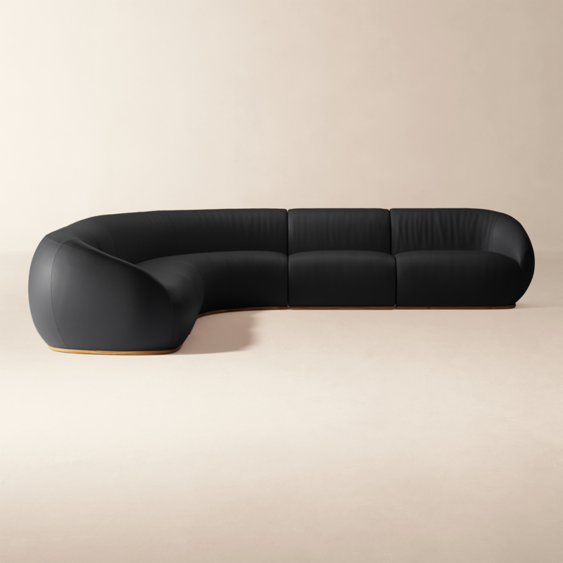 Baza 5-Piece Leather L-Shaped Sectional Sofa by Casa Dean by Swizz Beatz - image 0 of 5