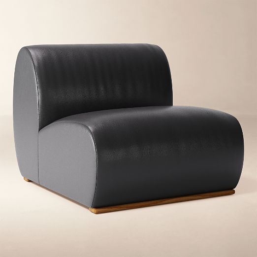 Baza Leather Armless Chair by Casa Dean by Swizz Beatz