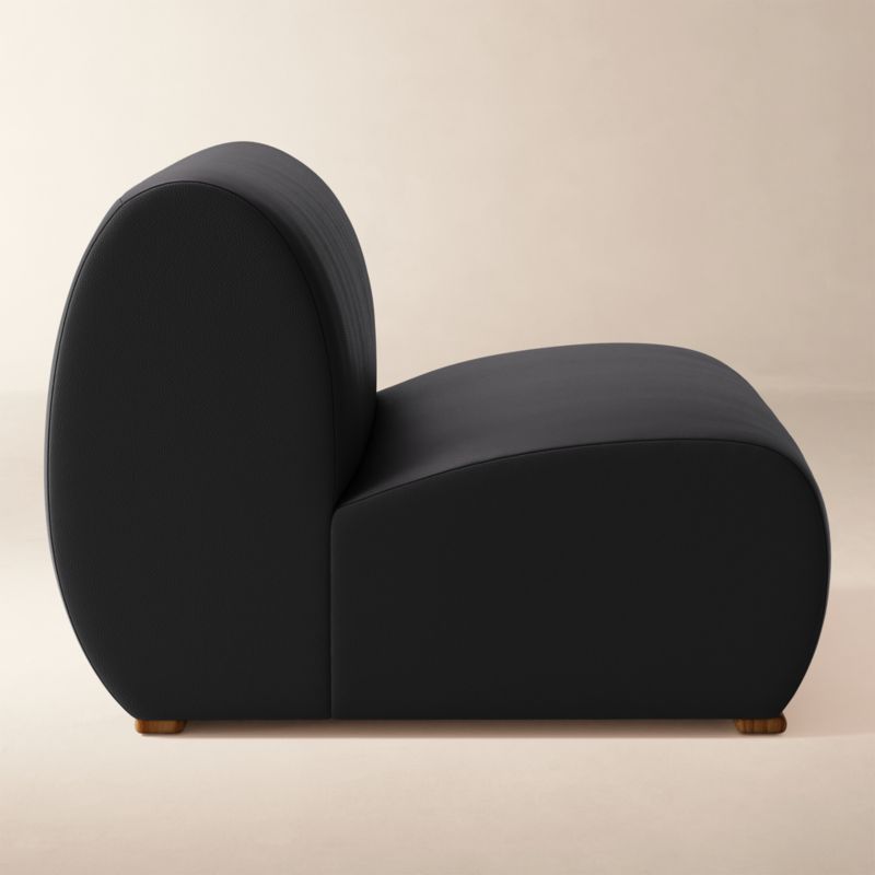 View Baza Leather Armless Chair by Casa Dean by Swizz Beatz - image 4 of 5