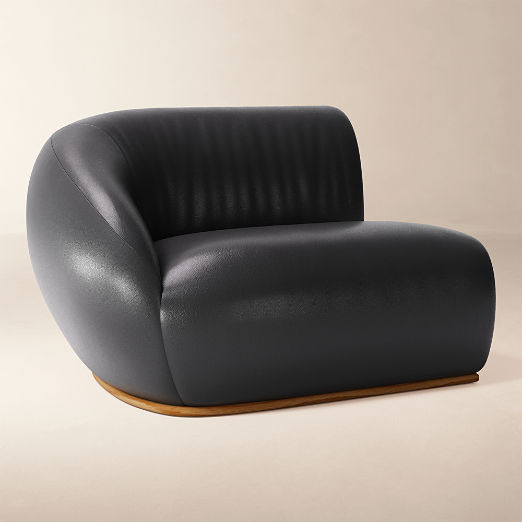 Baza Leather Left Arm Chair by Casa Dean by Swizz Beatz