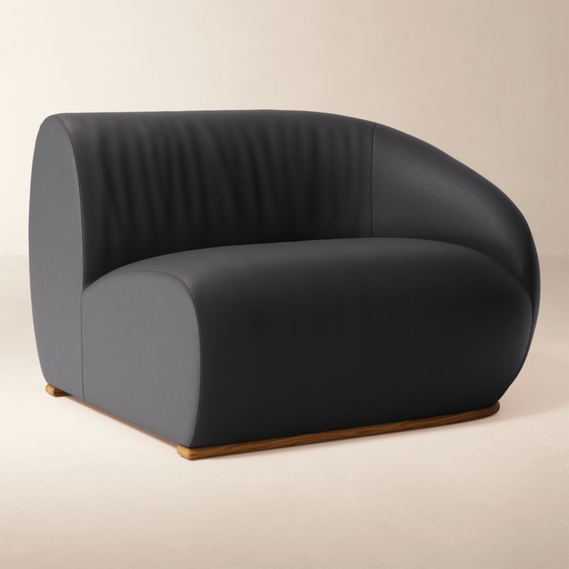 View Baza Leather Right Arm Chair by Casa Dean by Swizz Beatz - image 3 of 5
