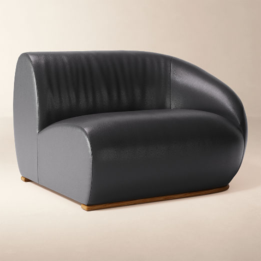 Baza Leather Right Arm Chair by Casa Dean by Swizz Beatz