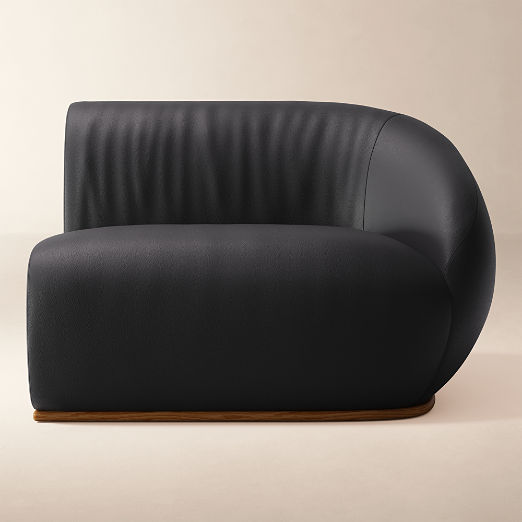 Baza Leather Right Arm Chair by Casa Dean by Swizz Beatz