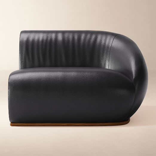 Baza Leather Right Arm Chair by Casa Dean by Swizz Beatz