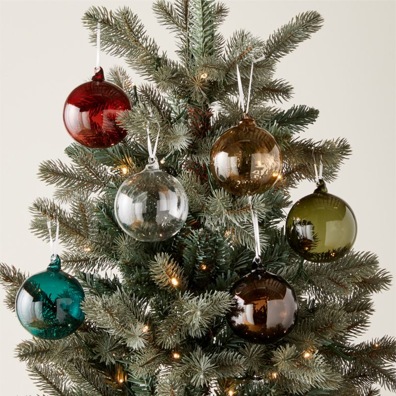 Beam Shiny Translucent Multicolor Christmas Tree Ornaments Set of 6 - image 1 of 2