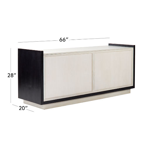 Beaufort 66" Whitewashed Wood 4-Drawer Dresser