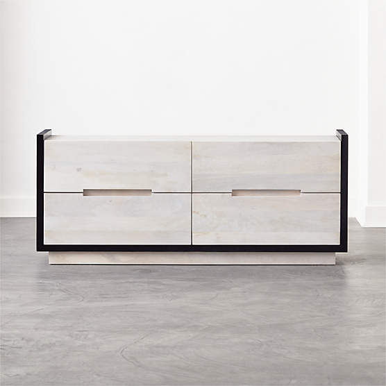 Bowen Oak Inlay Low Dresser + Reviews CB2