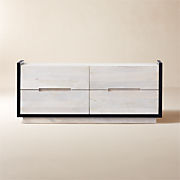 Beaufort 4-Drawer Whitewashed Wood Dresser