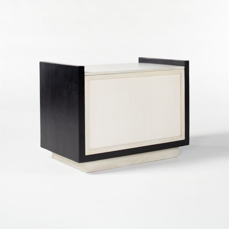 Beaufort 2-Drawer Whitewashed Wood Nightstand - image 7 of 9