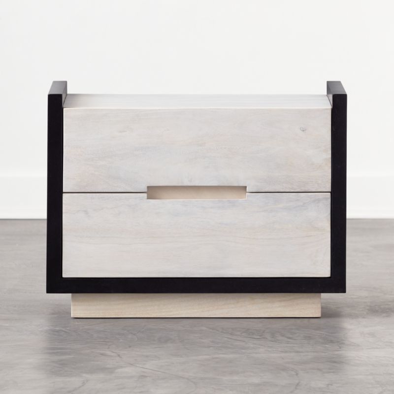 Beaufort 2-Drawer Whitewashed Wood Nightstand - image 0 of 9