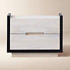 Beaufort 30" Whitewashed Wood 2-Drawer Nightstand