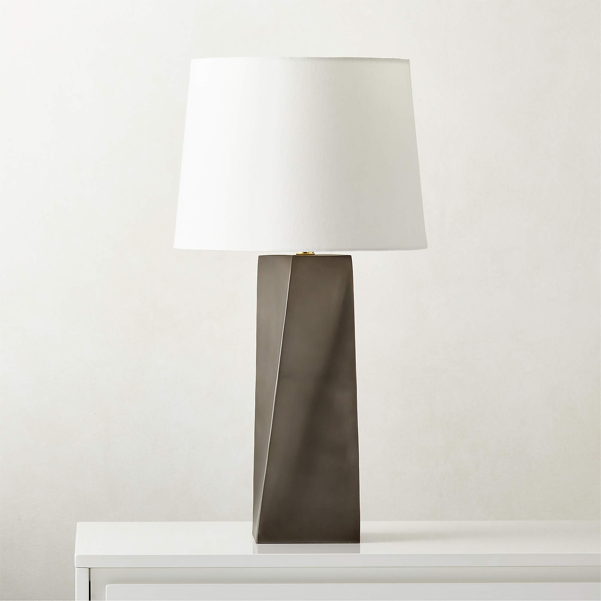 Beke Modern Bronze Modern Table Lamp + Reviews CB2
