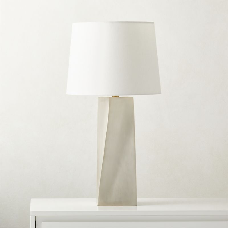 Beke Modern Silver-Plated Modern Table Lamp | CB2