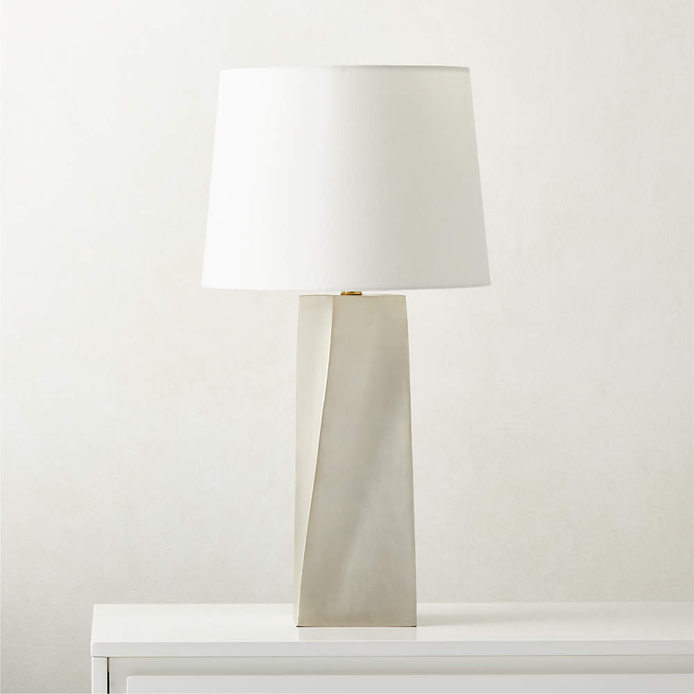 Polar White Cement Table Lamp by Kara Mann + Reviews