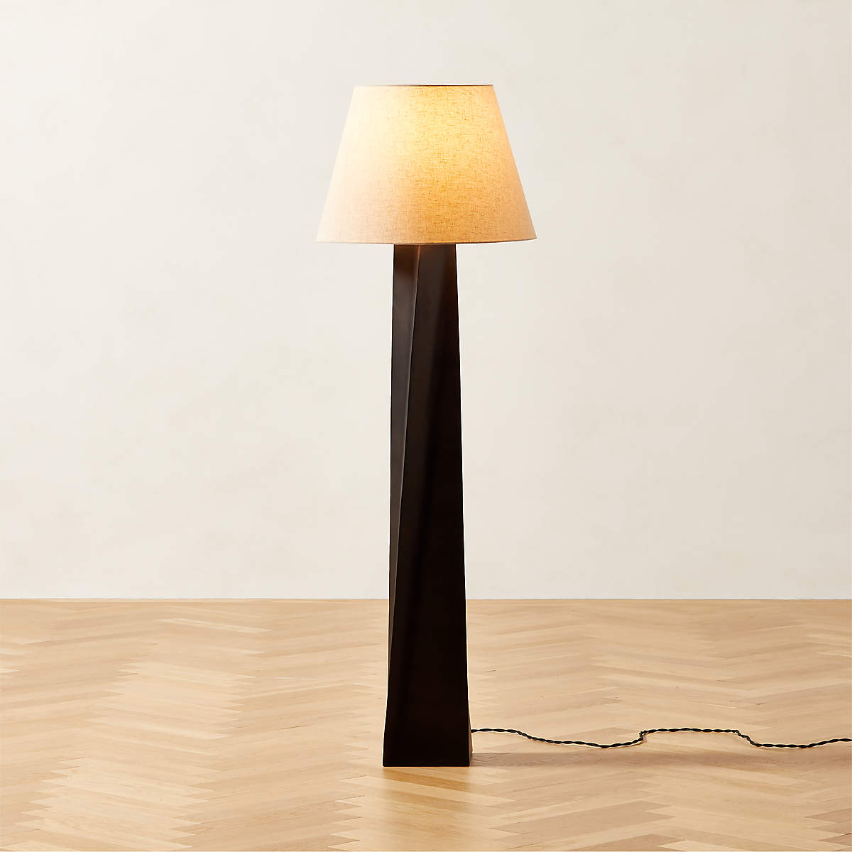 Beke Modern Bronze Modern Floor Lamp CB2
