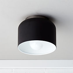 Modern Flush Mount Lighting Cb2 Bell Black Flush Mount Light