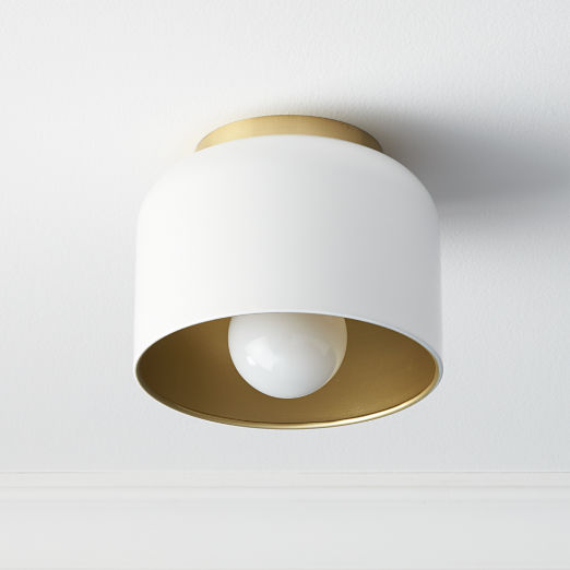 Bell White Flush Mount Light