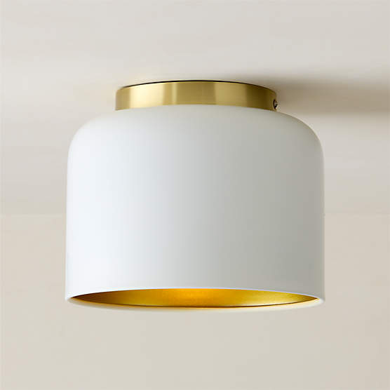 Bell White Flush Mount Light