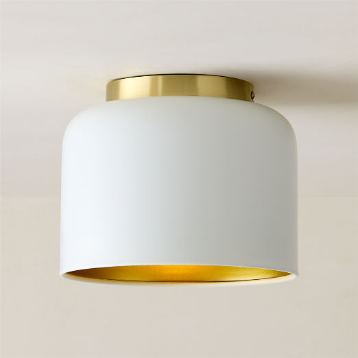 Bell White Flush Mount Light