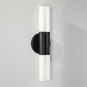 black tube sconce