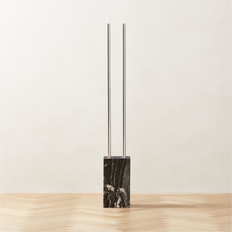 Bellamy Modern Marble and Stainless Steel Coat Rack CB2