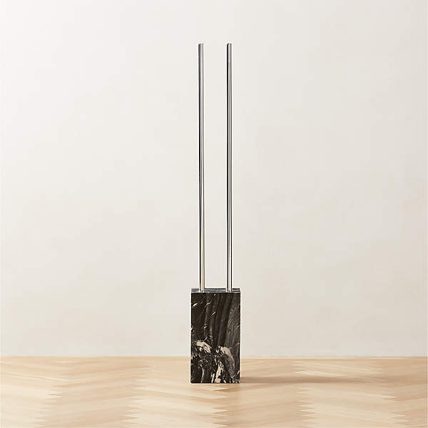 Bellamy Marble and Polished Stainless Steel Coat Rack