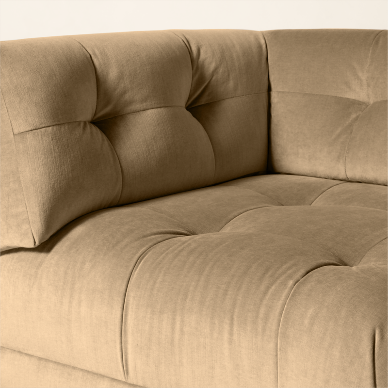 Belmond 3-Piece Light Brown Velvet Sectional Sofa - image 8 of 12