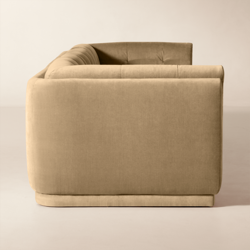 Belmond 3-Piece Light Brown Velvet Sectional Sofa - image 5 of 12