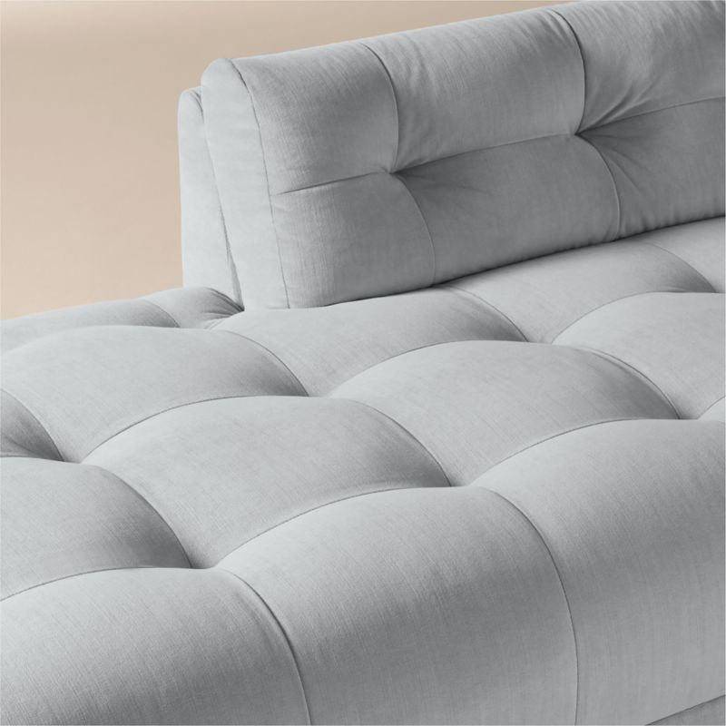 Belmond 5-Piece L-Shaped Light Blue Velvet Sectional With Left-Arm Bumper - image 5 of 7