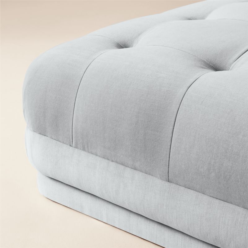 Belmond 5-Piece L-Shaped Light Blue Velvet Sectional With Right-Arm Bumper - image 4 of 7