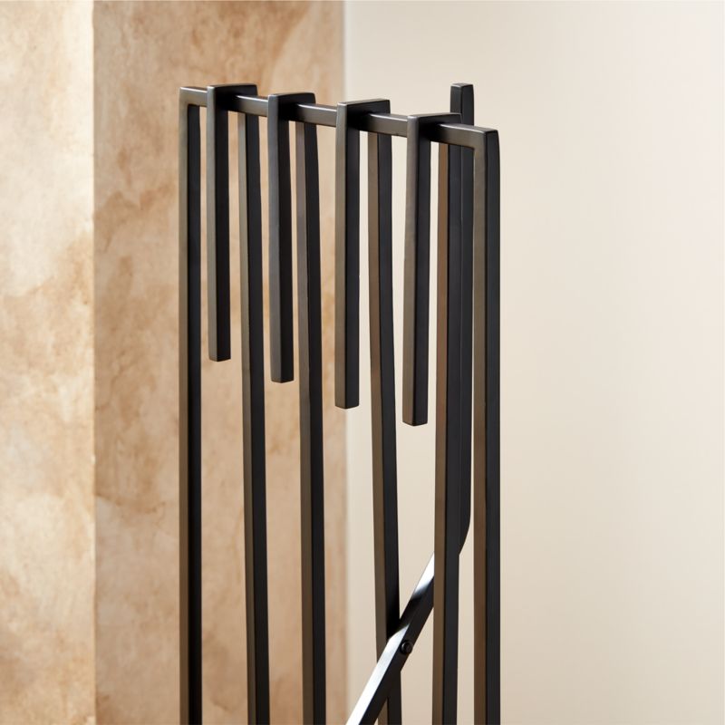 4-Piece Bend Stainless Steel Standing Fireplace Tool Set + Reviews